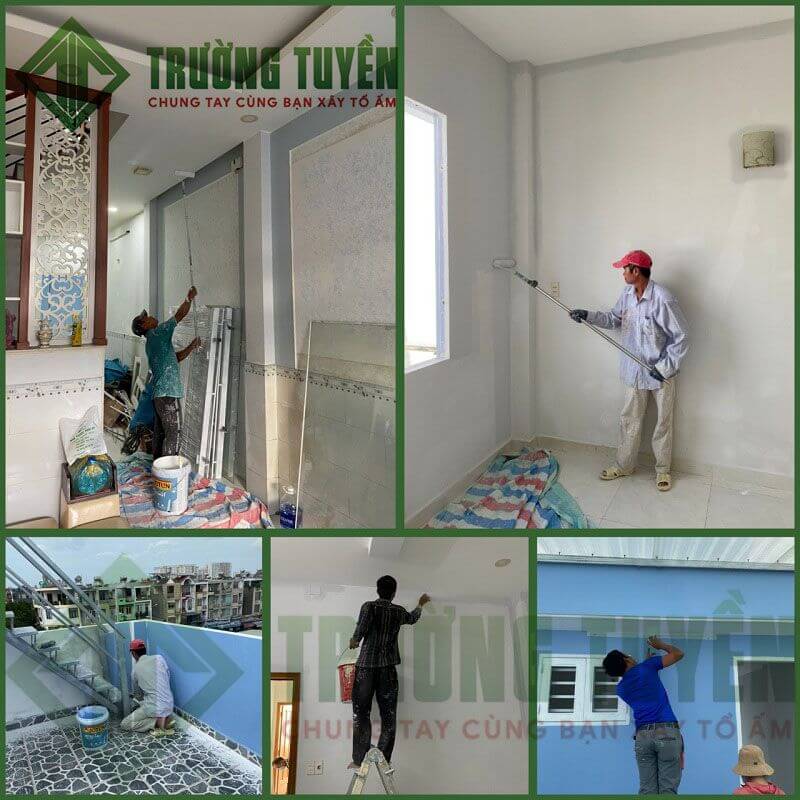 Thi Công Hạng Mục Lăn Sơn Nhà Chú Quyền Quận Bình Tân